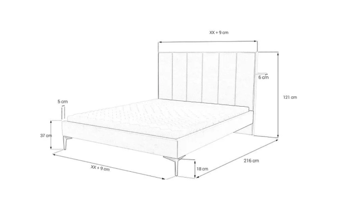 Gepolstertes Bett - ART81244